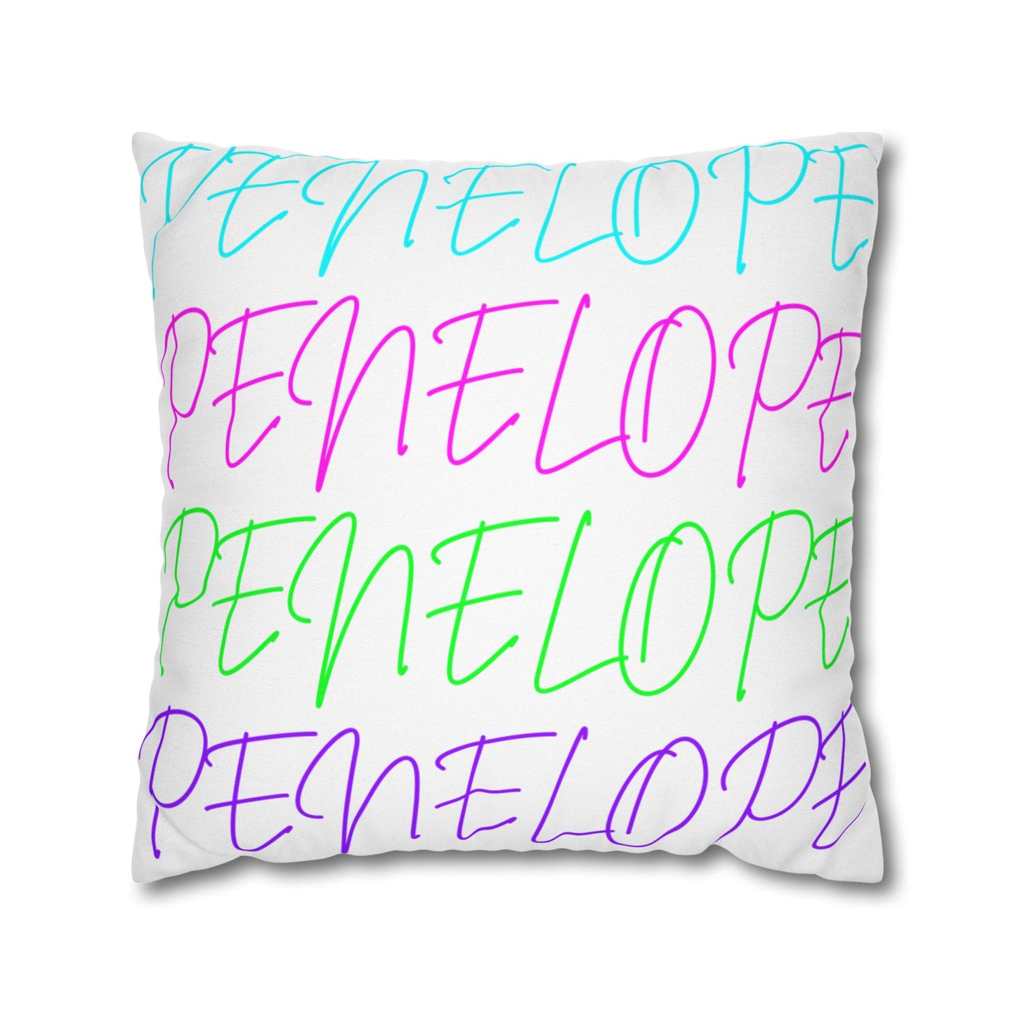 Bright Names Spun Polyester Square Pillow
