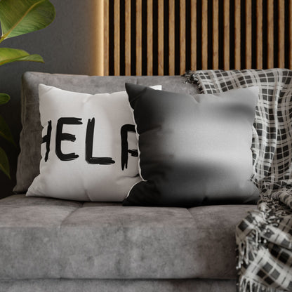 Help Face / Name Faux Suede Square Pillowcase