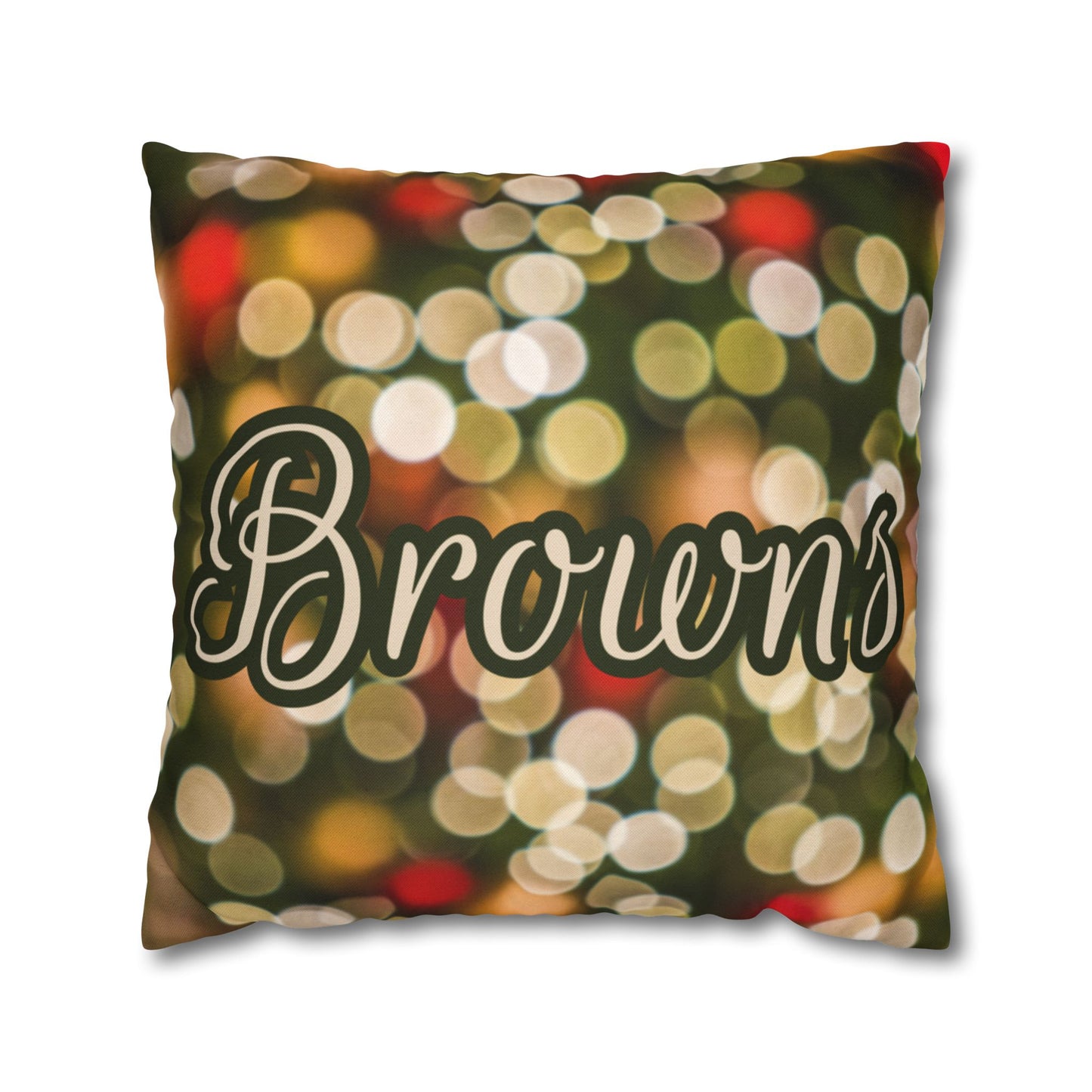 Red Blurred Lights Name Square Pillow/Case