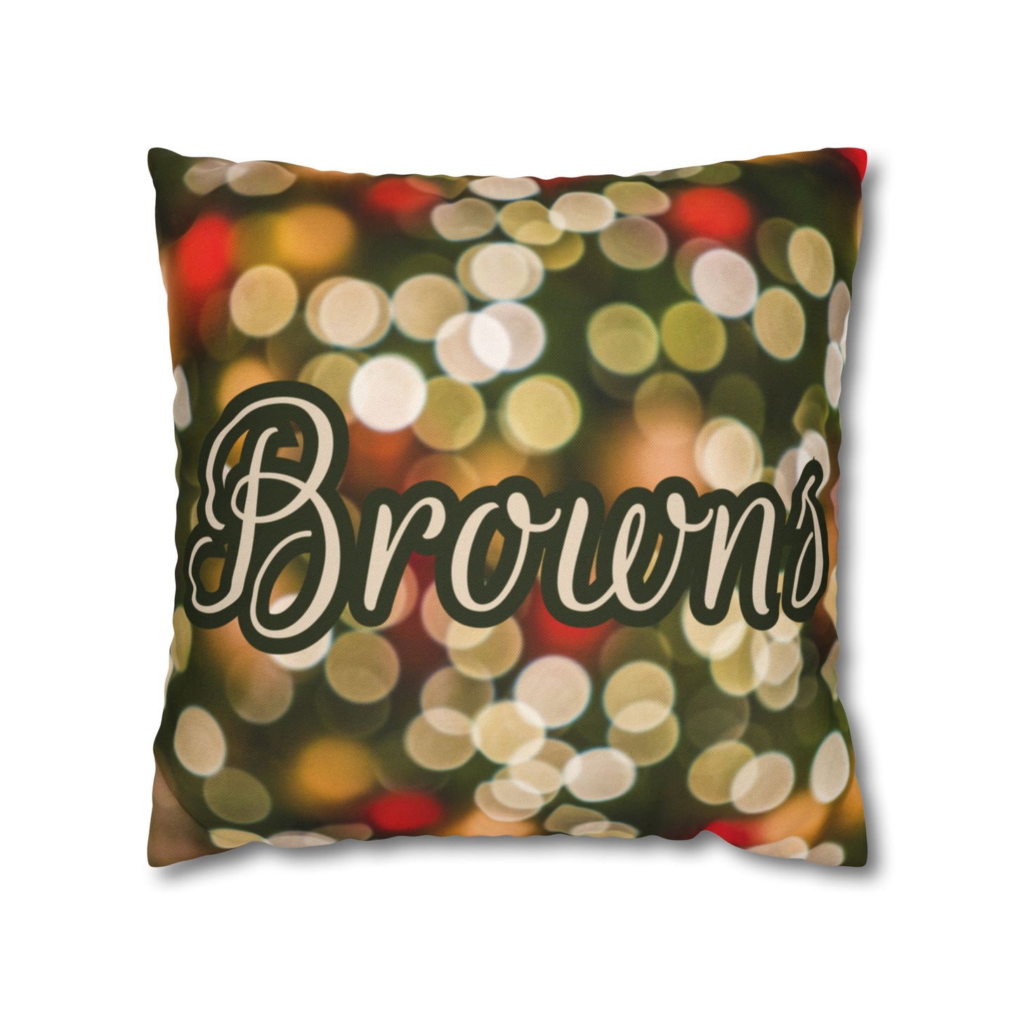 Red Blurred Lights Name Square Pillow/Case