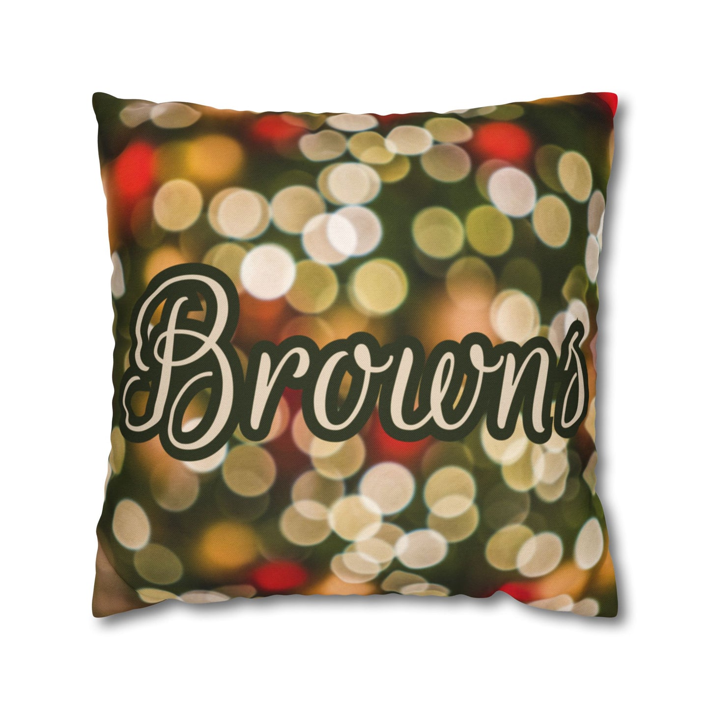 Red Blurred Lights Name Square Pillow/Case
