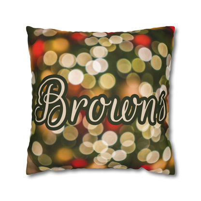 Red Blurred Lights Name Square Pillow/Case