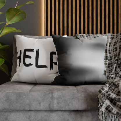 Help Face / Name Faux Suede Square Pillowcase