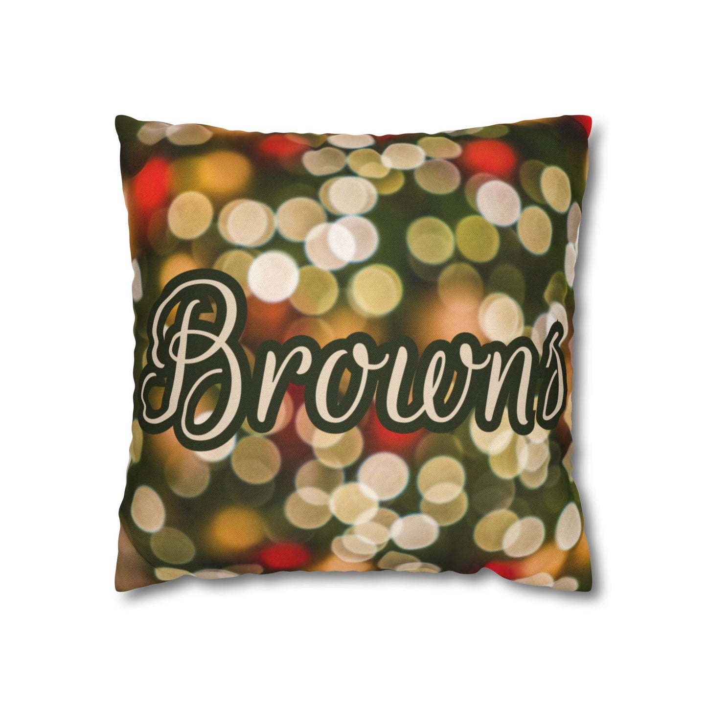Red Blurred Lights Name Square Pillow/Case