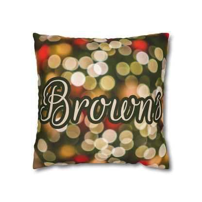 Red Blurred Lights Name Square Pillow/Case