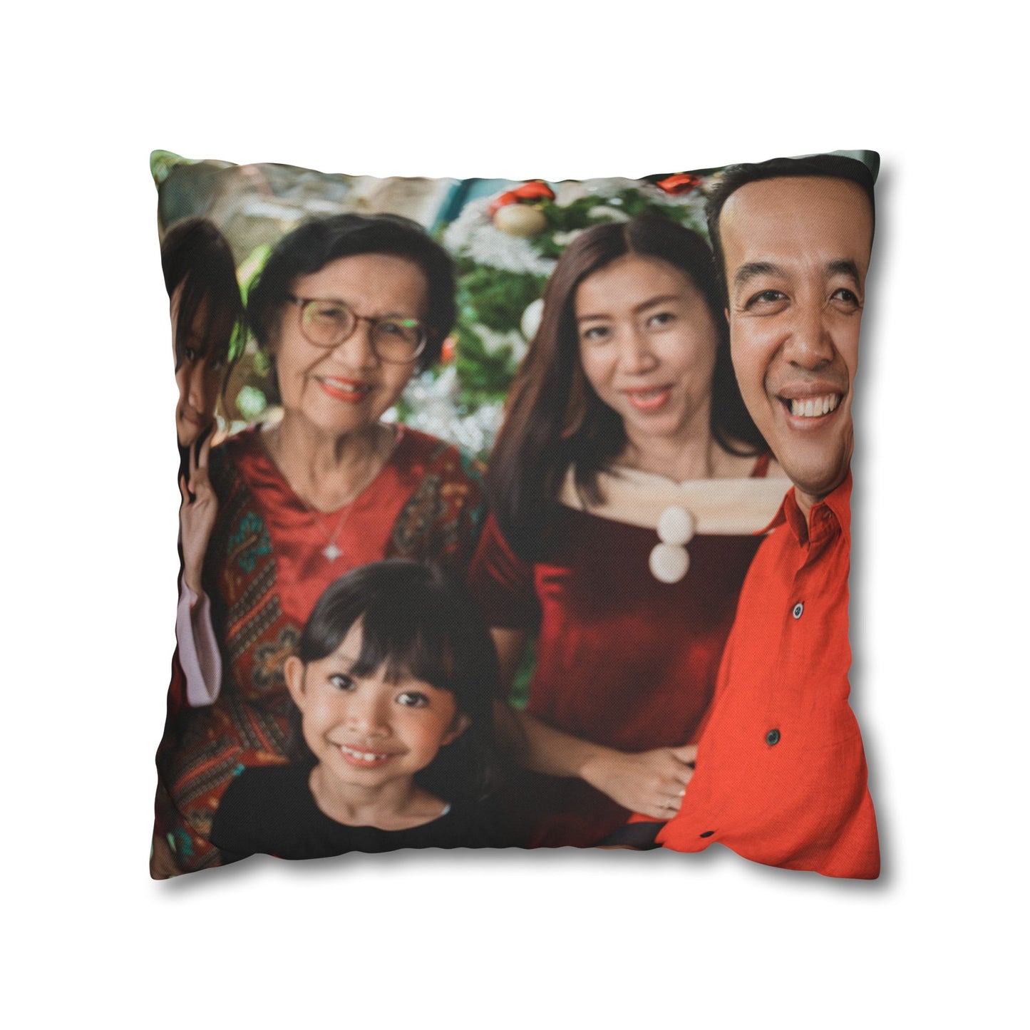 Custom Photo Name Square Pillow/Case
