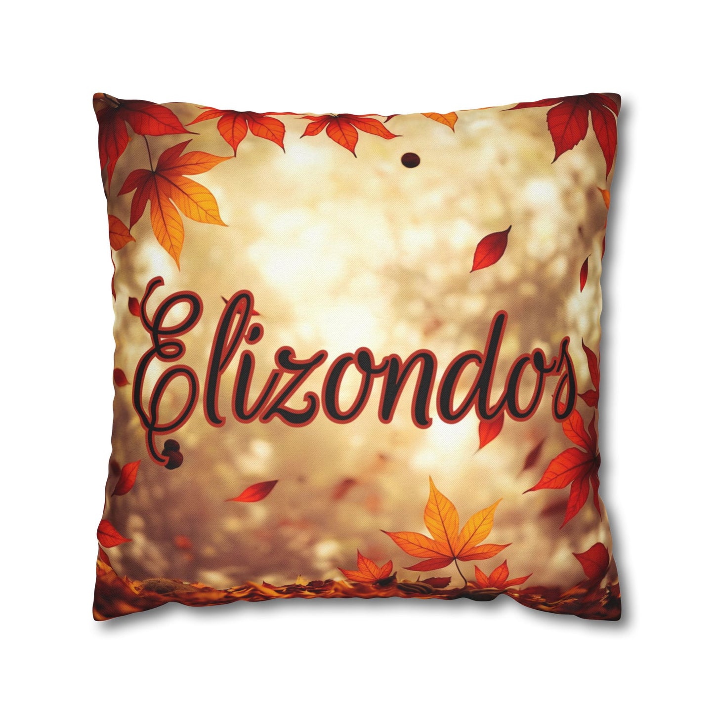 Fall Leaves Name Square Pillow/Case
