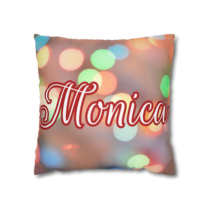 Blurred Lights Name Square Pillow/Case
