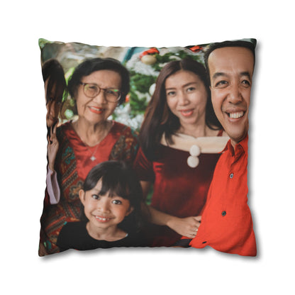 Custom Photo Name Square Pillow/Case