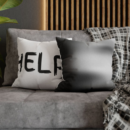 Help Face / Name Faux Suede Square Pillowcase