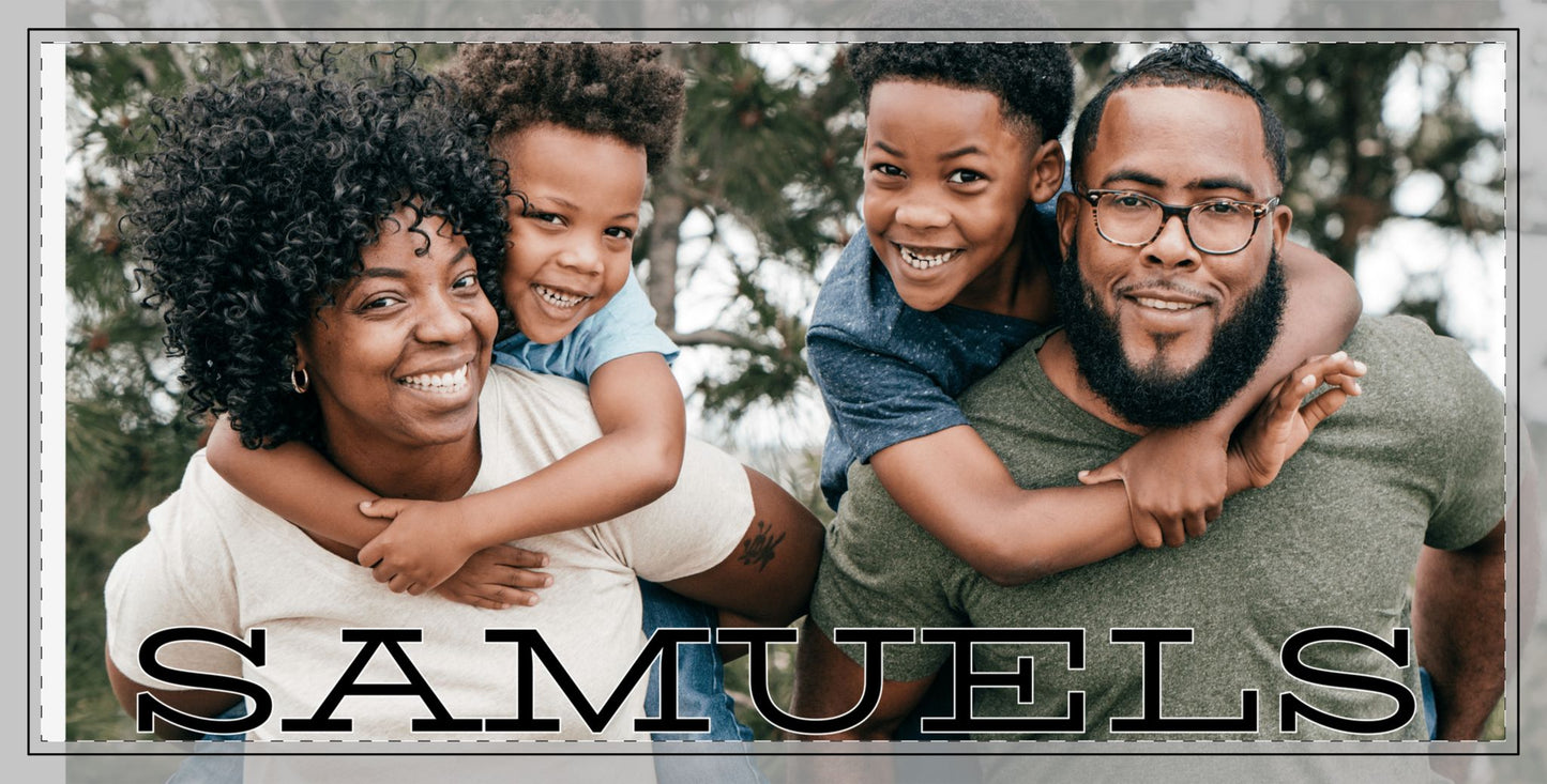 Custom Photo Name Stitched Edge Desk Mat
