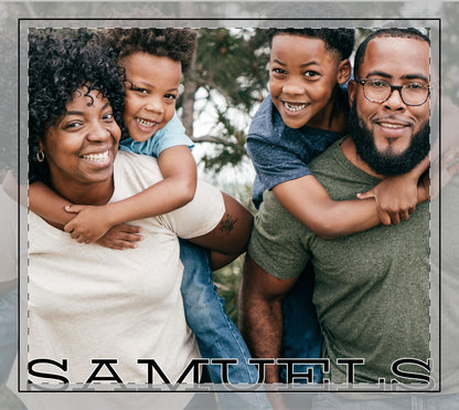 Custom Photo Name Stitched Edge Desk Mat