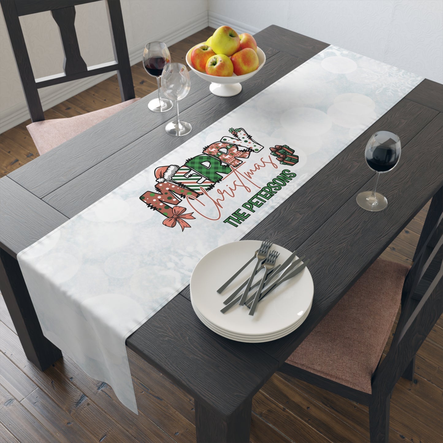 Merry Christmas Table Runner (Cotton, Poly)