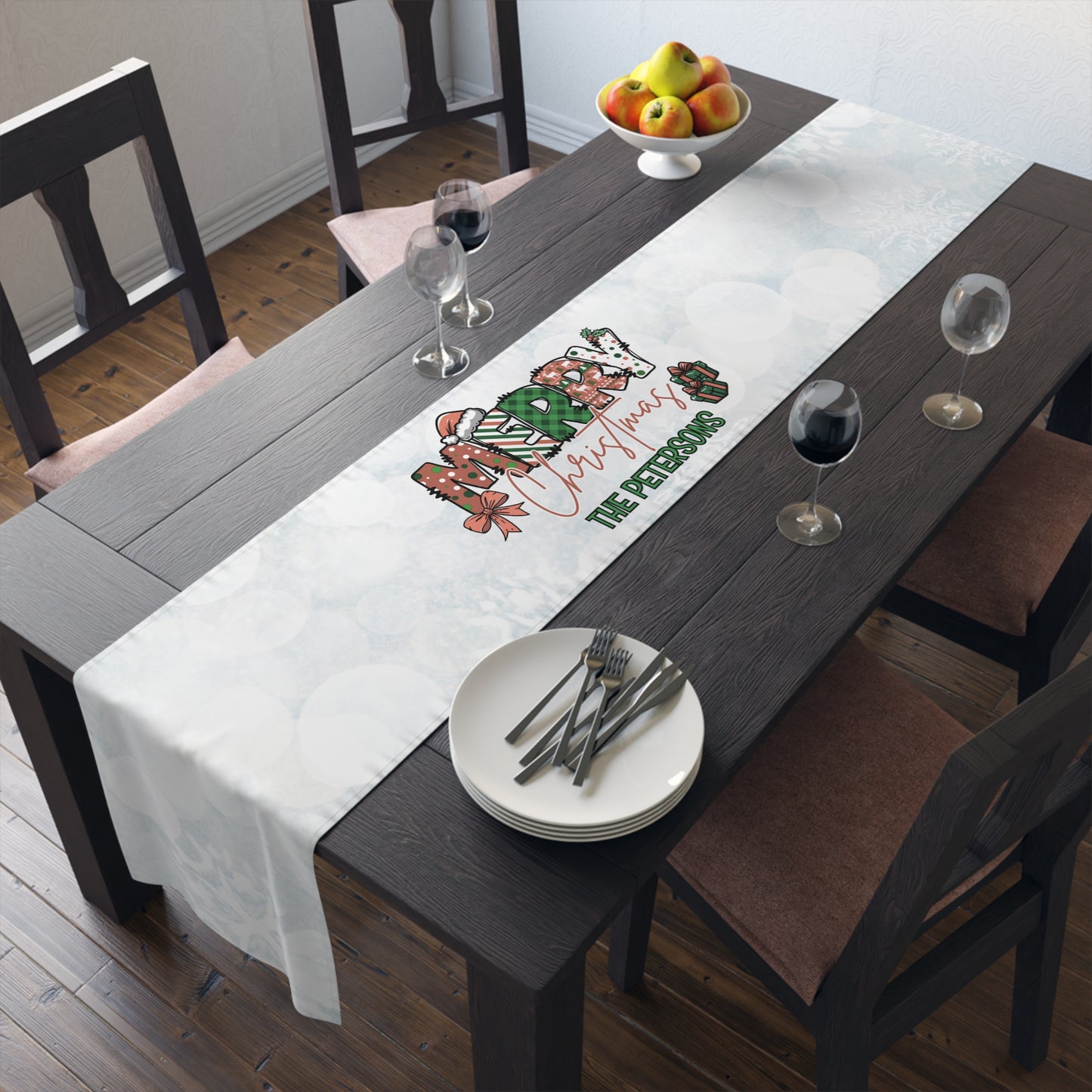 Merry Christmas Table Runner (Cotton, Poly)