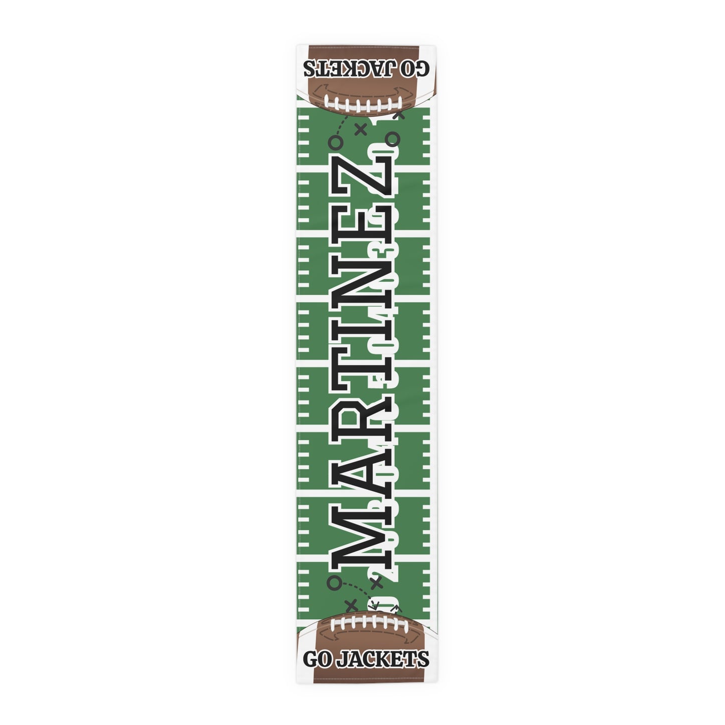 Football Field Name Table Runner (Cotton, Poly)