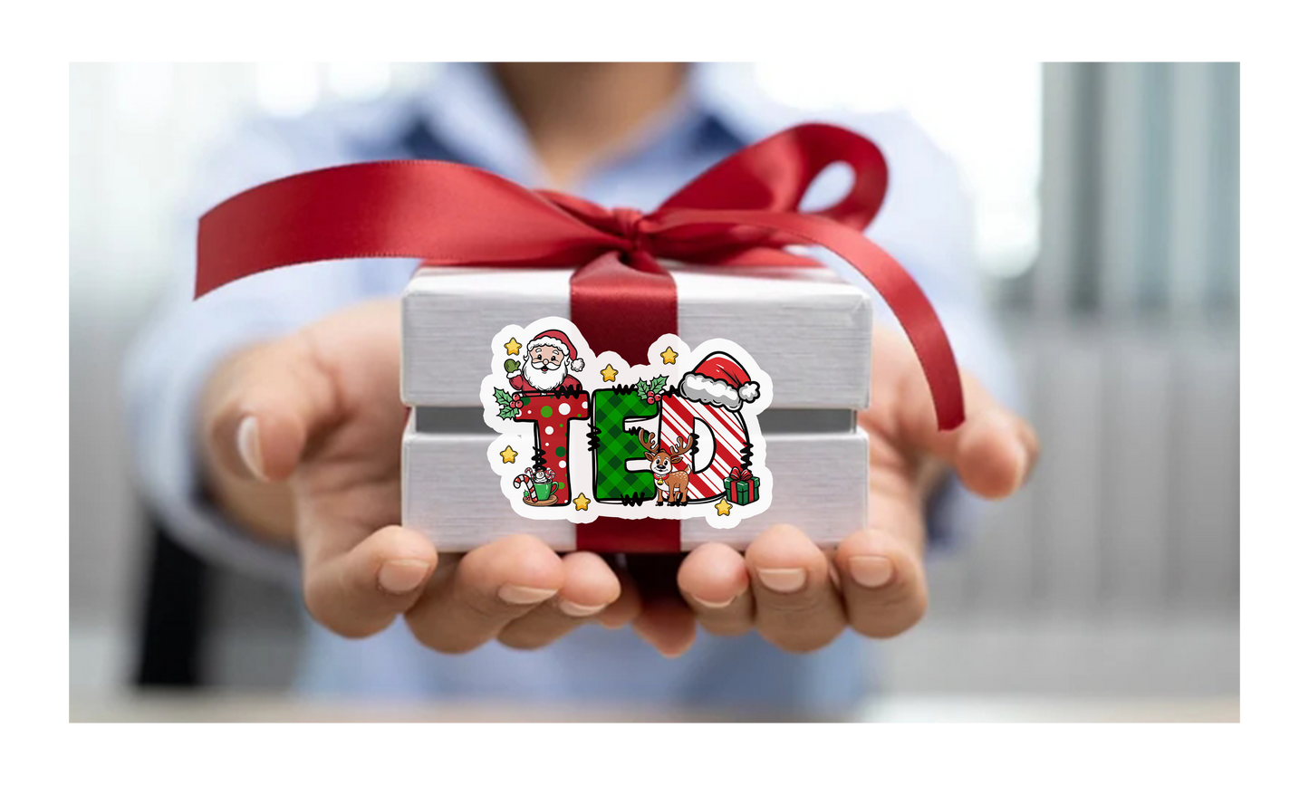 Christmas Name Sticker