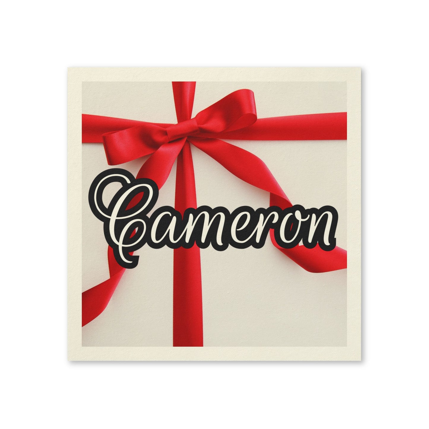 Red Bow Name Uncoined Napkins