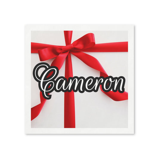 Red Bow Name Uncoined Napkins
