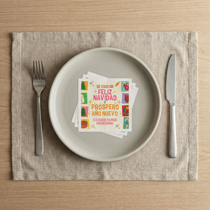 Bright Feliz Navidad Uncoined Napkins