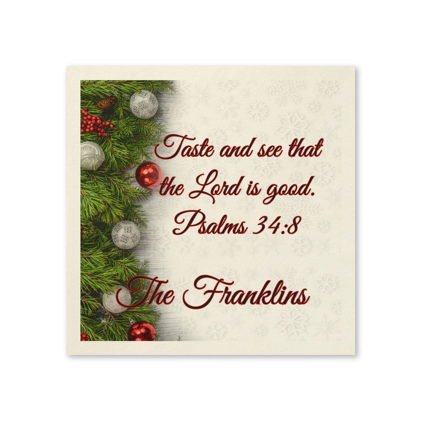Psalms 34:8 Uncoined Napkins