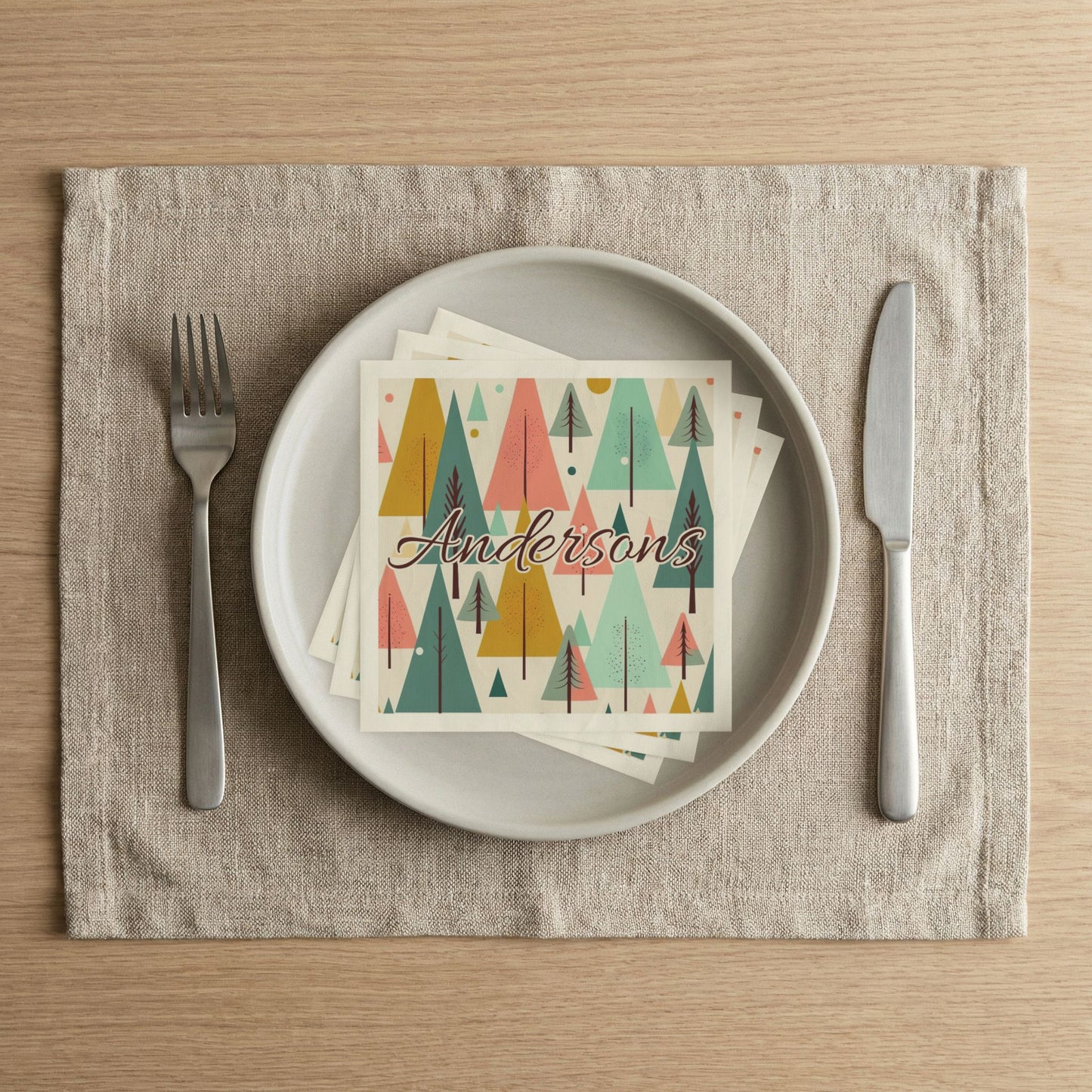 Colored Trees Name Uncoined Napkins