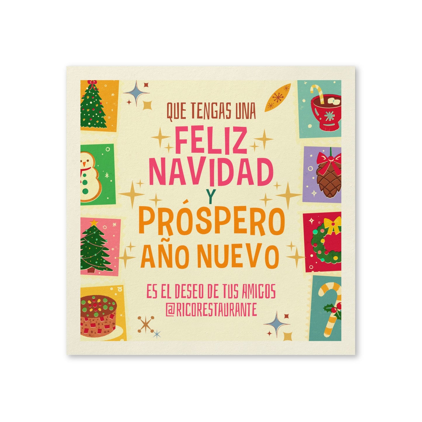Bright Feliz Navidad Uncoined Napkins