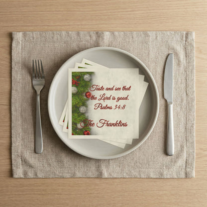 Psalms 34:8 Uncoined Napkins