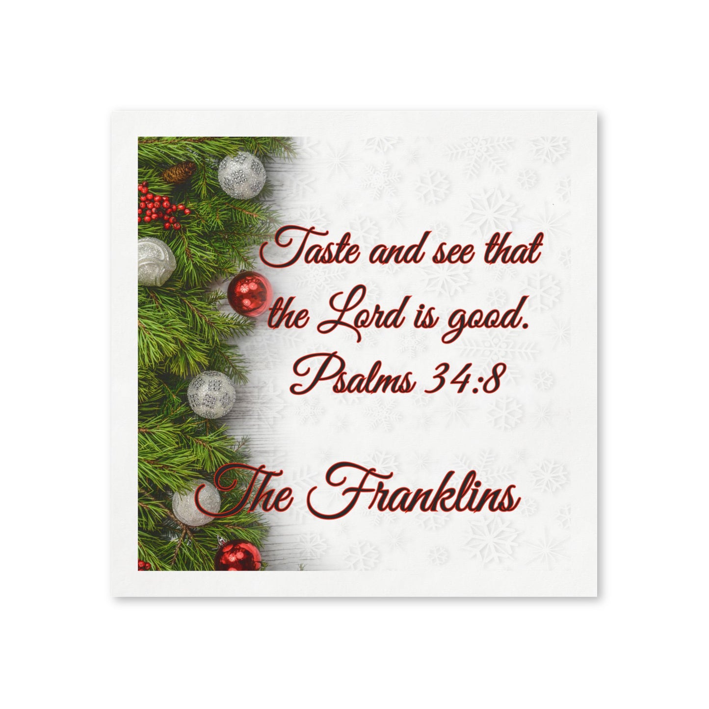 Psalms 34:8 Uncoined Napkins