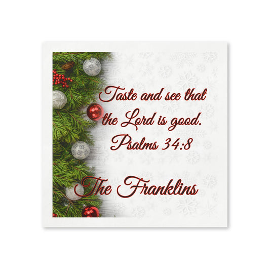Psalms 34:8 Uncoined Napkins