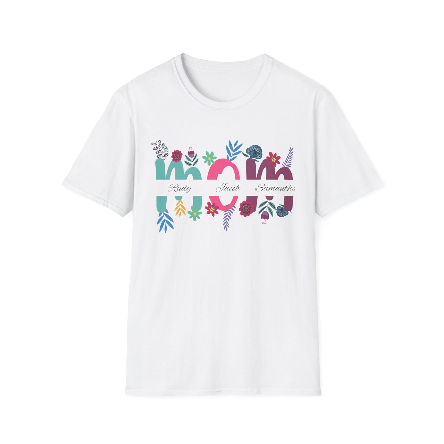 Floral Mom Unisex Softstyle T-Shirt