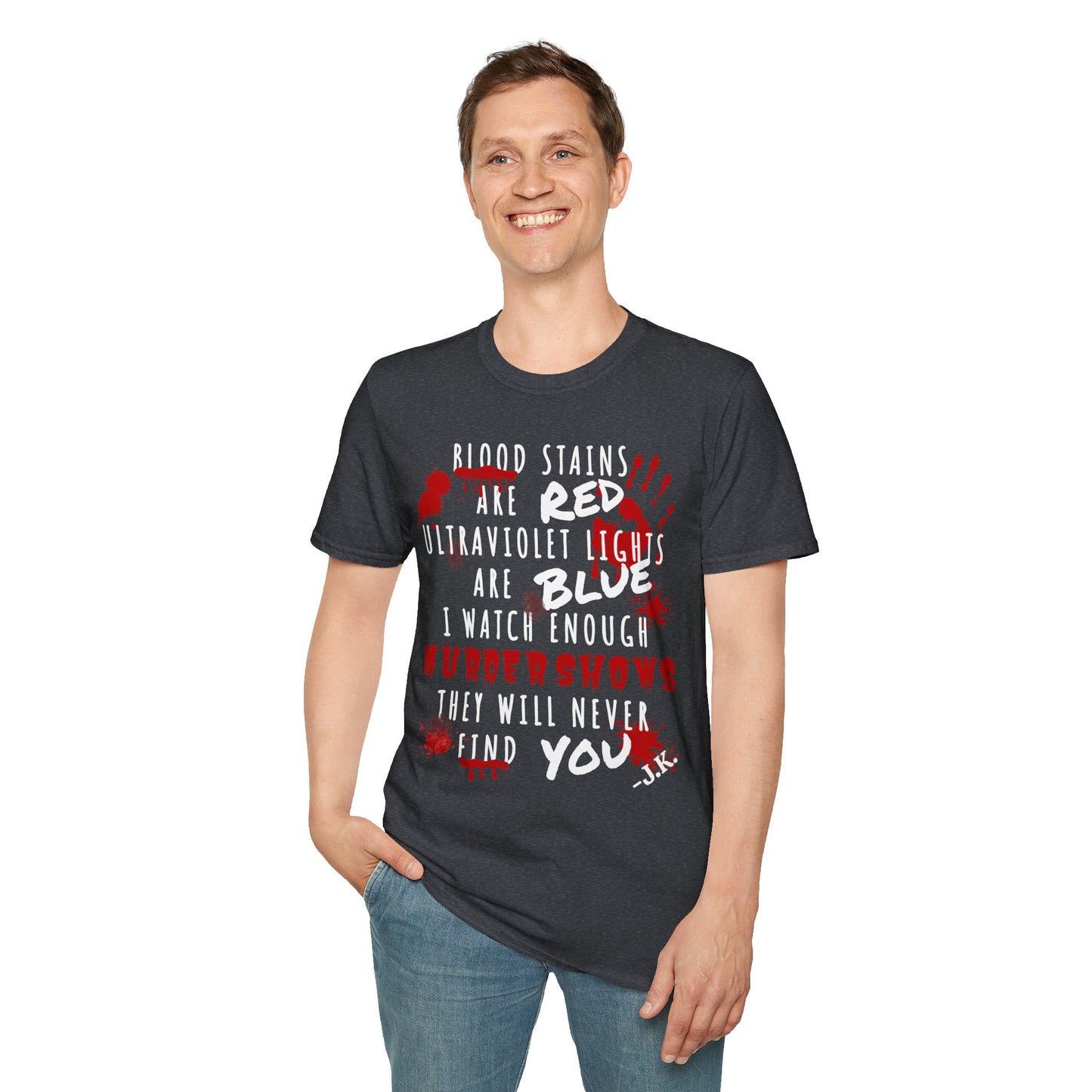 Red Blue Find You Unisex Softstyle T-Shirt