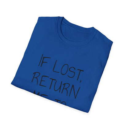 If Lost Black Font Unisex Softstyle T-Shirt