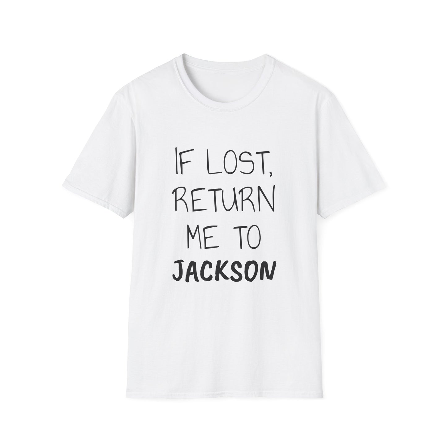 If Lost Black Font Unisex Softstyle T-Shirt