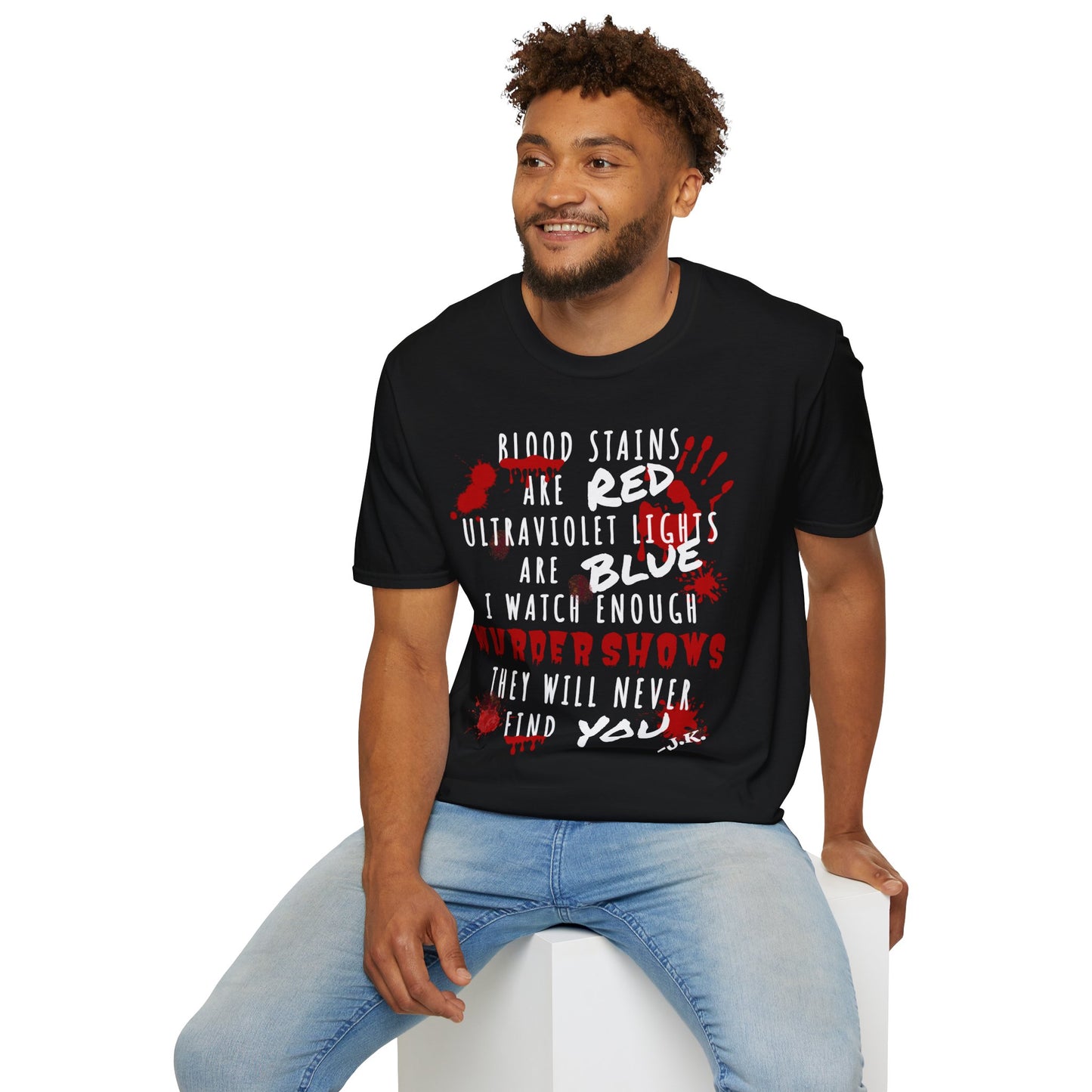 Red Blue Find You Unisex Softstyle T-Shirt