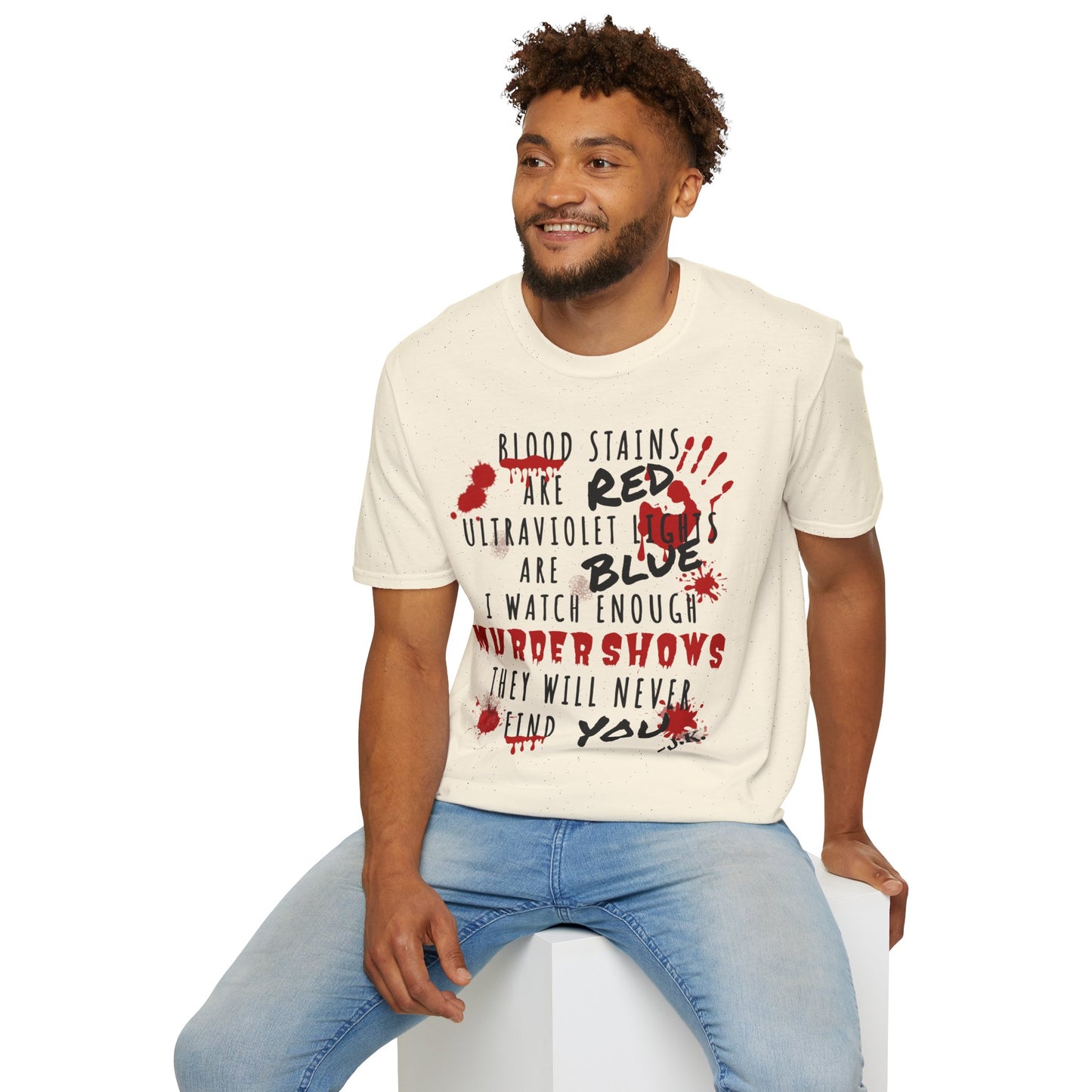 Red Blue Find You Unisex Softstyle T-Shirt