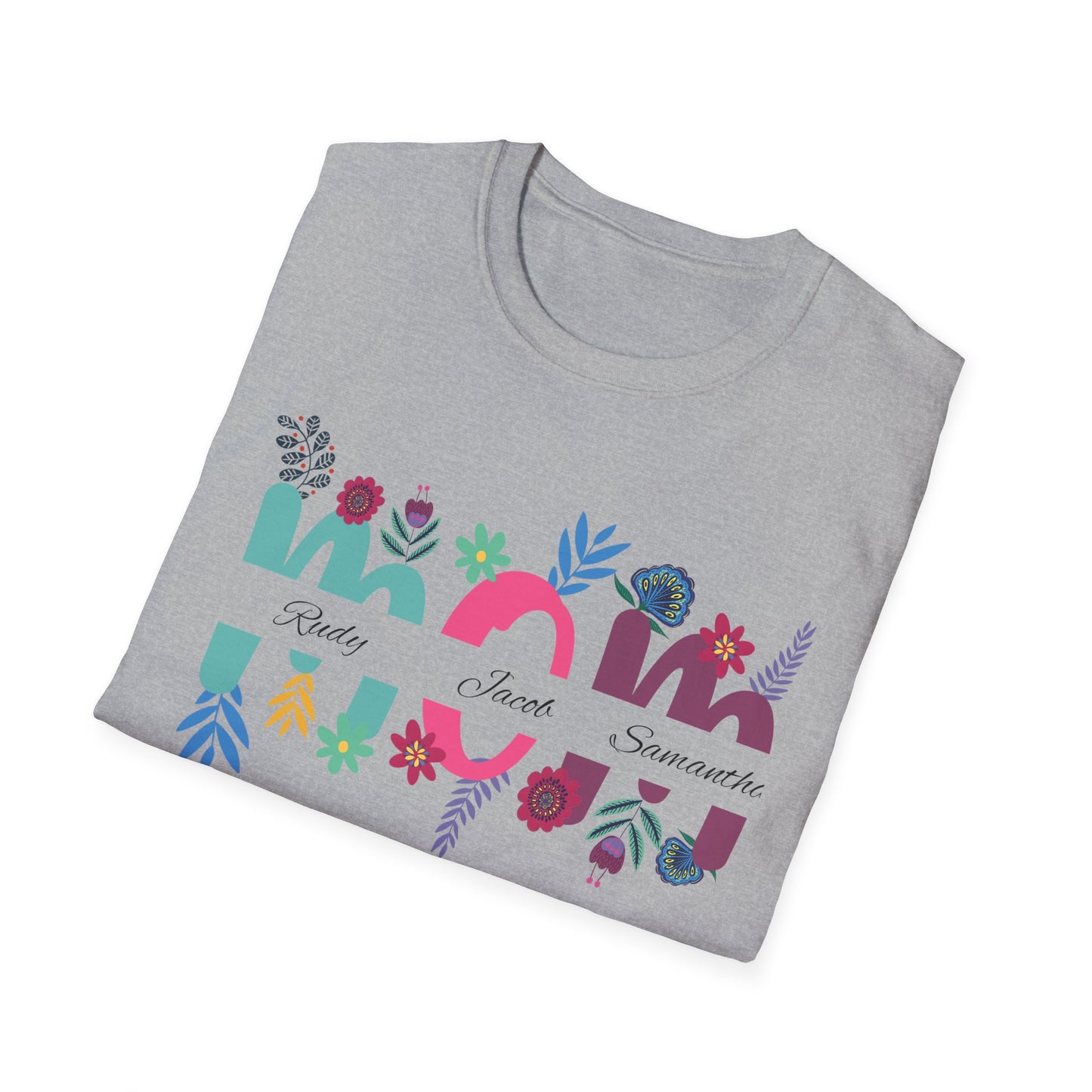 Floral Mom Unisex Softstyle T-Shirt
