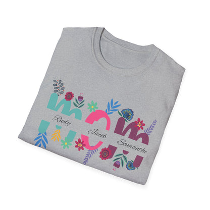 Floral Mom Unisex Softstyle T-Shirt