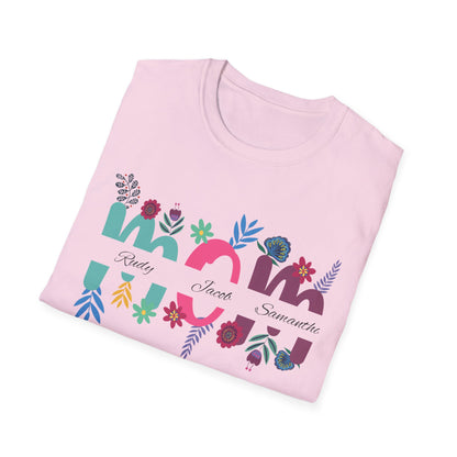 Floral Mom Unisex Softstyle T-Shirt