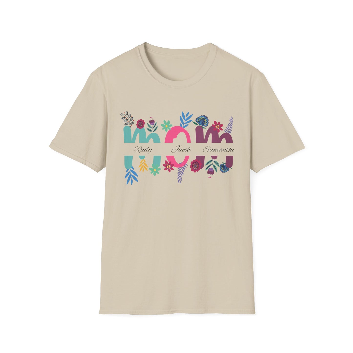 Floral Mom Unisex Softstyle T-Shirt