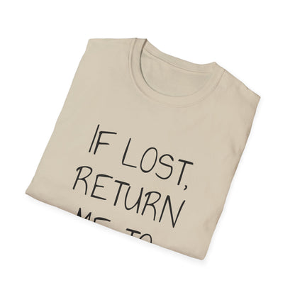 If Lost Black Font Unisex Softstyle T-Shirt