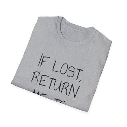 If Lost Black Font Unisex Softstyle T-Shirt