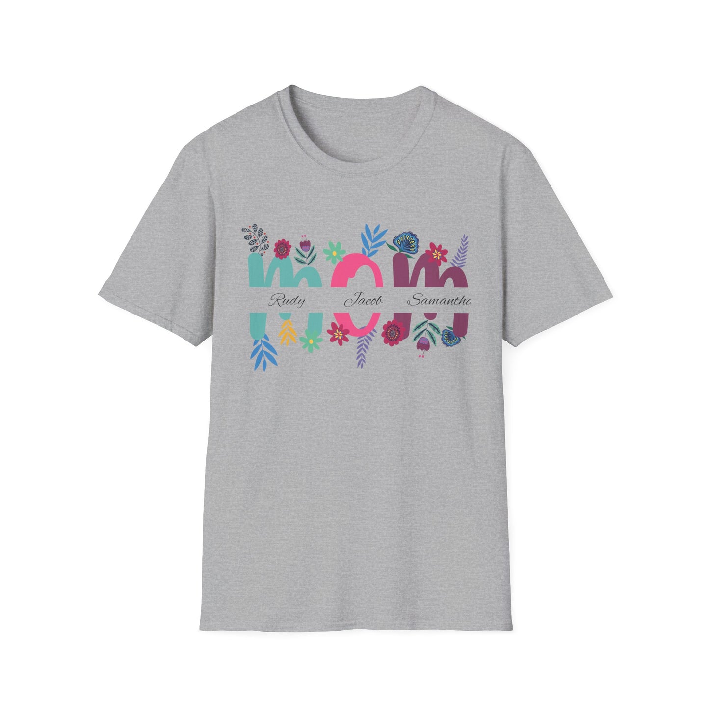 Floral Mom Unisex Softstyle T-Shirt